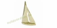 Sea - Club Segel-Yacht, Messing, Lnge  20 cm, Hhe  31 cm