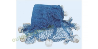 Sea - Club Fischernetz mit Schwimmern aus Baumwolle, Blau eingefrbt, ca. 250 x 250 cm