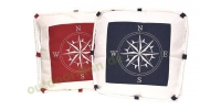 Navyline Kissen mit Kompassrose, in verschiedenen Farben