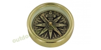 Sea - Club Kompass mit 3D-Windrose aus Messing,  5,7 cm,...