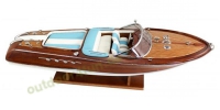 Sea - Club Sportboot aus Holz, Metall und Leder, 67 x 20...