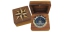 Sea - Club Kompass in Holz aus Messing und Kupfer, 7,5 x 7 x 3,5 cm ,  4,3 cm