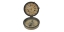 Sea - Club Kompass mit Uhr aus Messing antik, Ø 8,5 cm, Höhe 3,5 / 10 cm