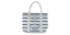 Sea - Club Shopping-Tasche mit Ankerdruck in Beige und Blau aus Baumwolle, 39 / 48 x 16 x 37 cm