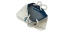Sea - Club Shopping-Tasche mit Ankerdruck in Beige und Blau aus Baumwolle, 40 / 50 x 12 x 34 cm