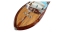 Sea - Club Sportboot aus Holz, Metall und Leder, 51 x 15 x 14 cm - PREMIUM-Qualitt