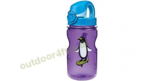 Nalgene Everyday OTF Kids 0,375 L Violett Pinguin, Deckel blau-hellblau