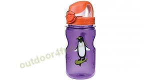 Nalgene Everyday OTF Kids 0,375 L Violett Pinguin, Deckel orange