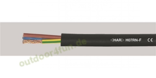 Navyline Dreiadriges Kabel 3x1,5 qmm fr Auen schwarz Rolle