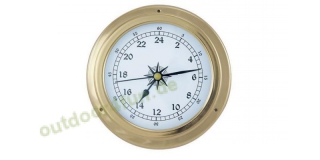 Sea - CLub 24-Sunden-Uhr aus Messing  mit Quartzwerk,  10 / 14,5 cm, Hhe 4,2 cm