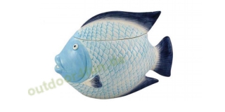Sea - CLub Dose - Fisch, Steingut lackiert, 27,5 x 15 x 18,5 cm