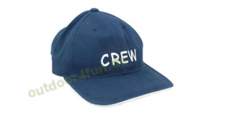 Sea - Club Cap - CREW, Marineblau aus Baumwolle wei bestickt