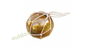 Sea - Club Fischer-Kugel aus Glas im Netz, Amber,  12,5 cm