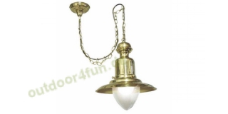 Sea - Club Fishermen´s Hänge-Lampe, Messing lackiert, 230V, E27, Höhe 43 cm, Ø 33 cm