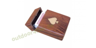 Sea - Club Kartenbox mit Klappdeckel, Holz, 11 x 7,5 x 3,5 cm