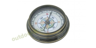 Sea - Club Kompass aus Messing antik,  6 cm, Hhe 1,5 cm