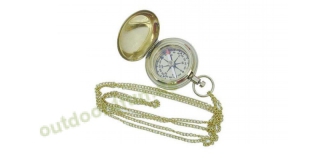 Sea - Club Kompass in Taschenuhrform mit Kette aus Messing,  5 cm