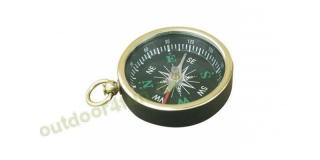 Sea - Club Kompass mit Ring aus Messing schwarz lackiert,  4,5 cm