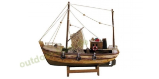 Sea - Club Kutter aus Holz, Lnge 30 cm, Hhe 27,5 cm - Modell komplett auf alt gemacht