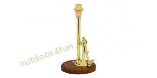 Sea - Club Lampe - Anker aus Holz und Messing, elektrisch 230V, E14, Hhe  28,5 cm,  15 cm