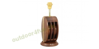 Sea - Club Lampe - Blockrolle aus Holz, elektrisch 230V, E14/27, Hhe  52 cm,  18/35 cm