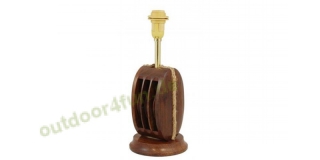 Sea - Club Lampe - Blockrolle aus Holz, elektrisch 230V, E14, Hhe 39 cm,  13 / 25  cm