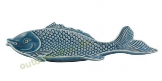 Sea - Club Platte - Fisch, Steingut lackiert, 34 x 16,5 x 3,5 cm