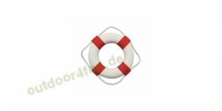 Sea - Club Rettungsring, Rot / Wei aus Styropor mit Stoff,  14 cm