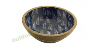 Sea-Club Schale - Segelboote, Mango-Holz emailliert,: 20cm, H: 7,5cm