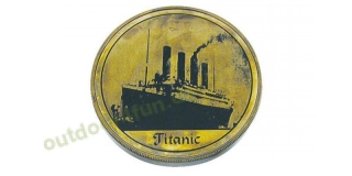 Sea - Club Schwerer Kompass aus Messing antik mit Titanic Prgung,  8,5 cm