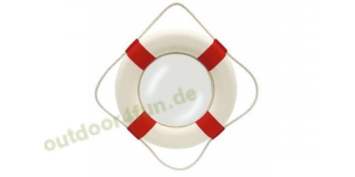 Sea - Club Spiegel - Rettungsring, Rot / Wei aus Styropor mit Stoff,  50 cm