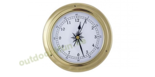 Sea - Club Uhr aus Messing  mit Quartzwerk,  14,5 / 10 cm, Hhe 4,2 cm